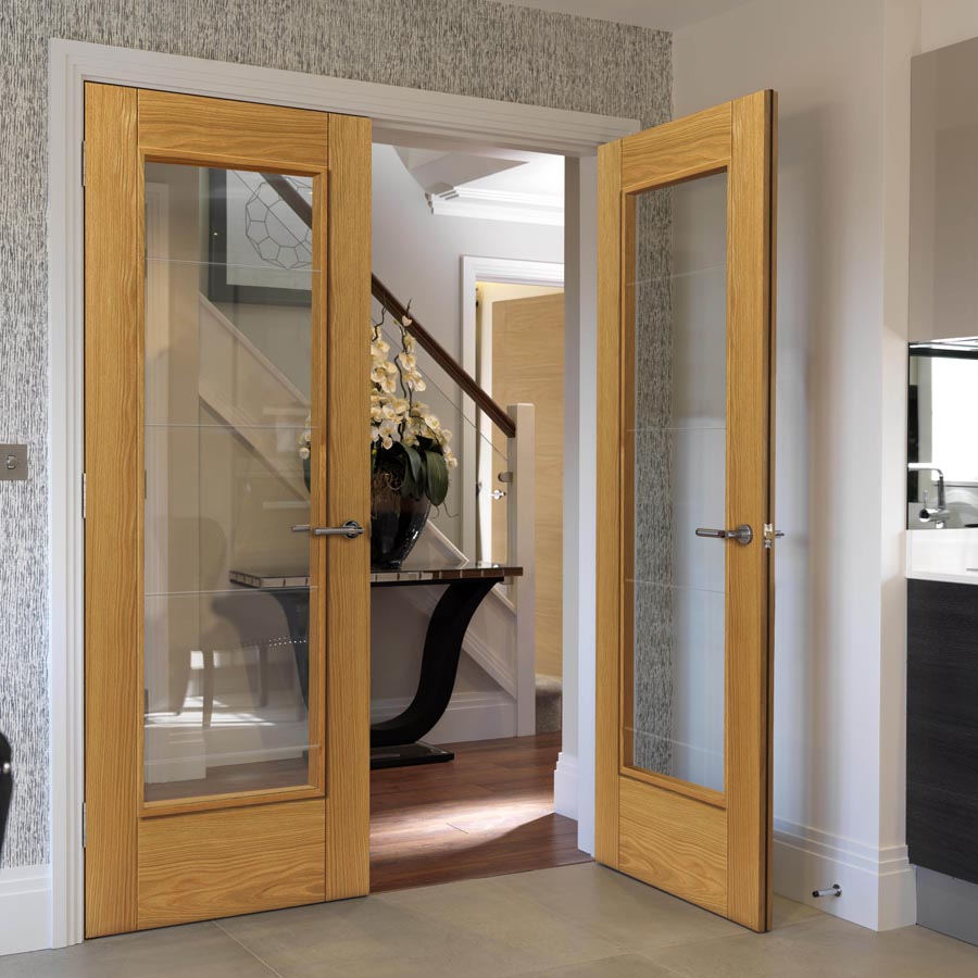 Tigris Oak Full Glazed Internal Door