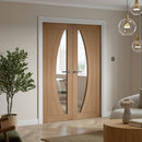 Sicily Oak Clear Glazed Pre-Finished Internal Door