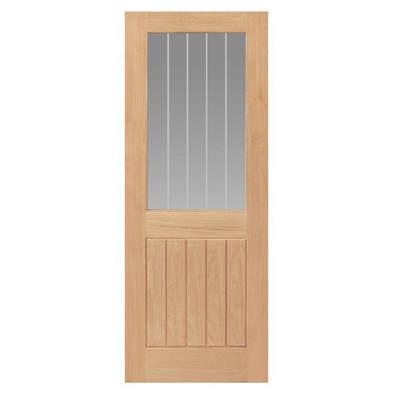 Thames Oak Half Light Glazed Unfinished Internal Door