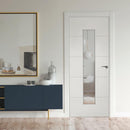 4 Line Horizontal White Internal Glazed Door