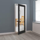 Cottage Black Glazed Internal Door