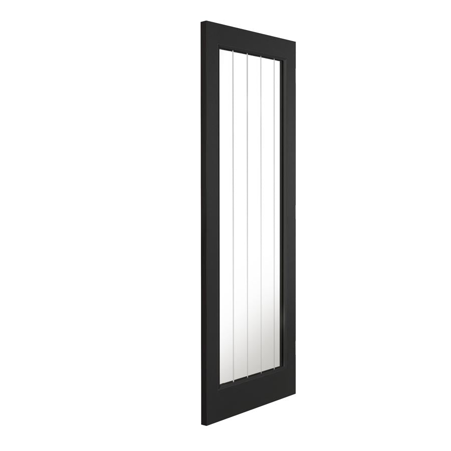 Cottage Black Glazed Internal Door