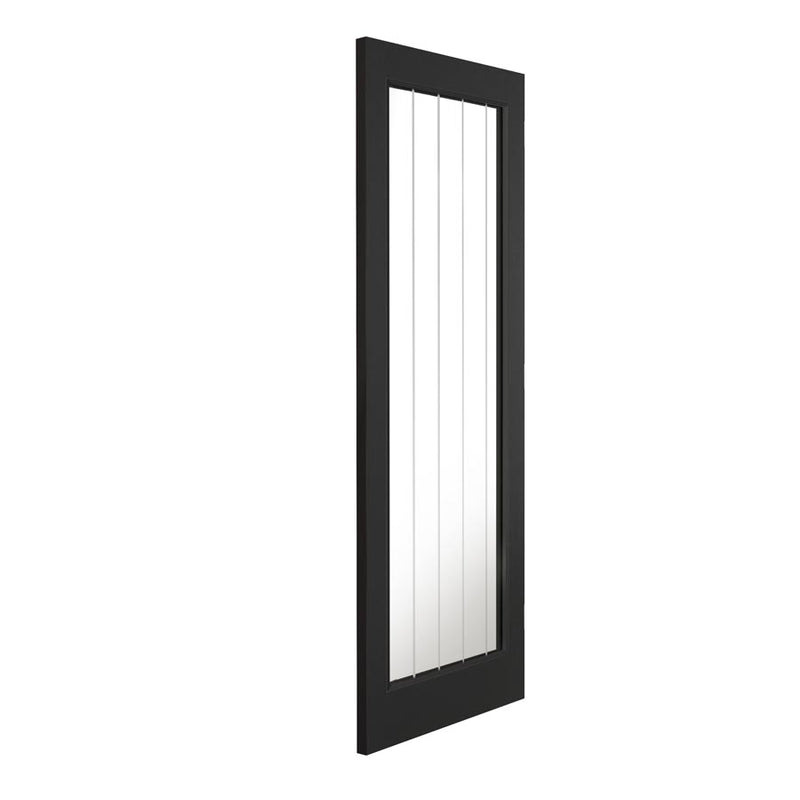 Cottage Black Glazed Internal Door
