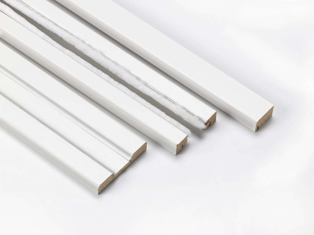 White Primed Single Pocket Door Kit