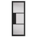 Cosmo Black Clear Glass Internal Door