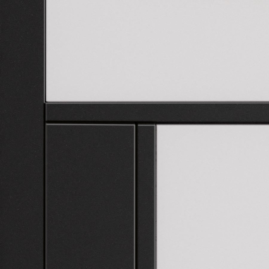 Cosmo Black Clear Glass Internal Door