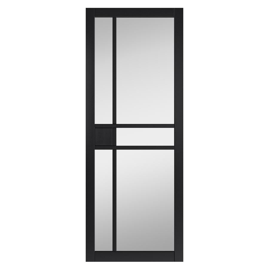 City Black Clear Glass Internal Door
