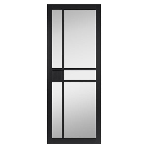 City Black Clear Glass Internal Door