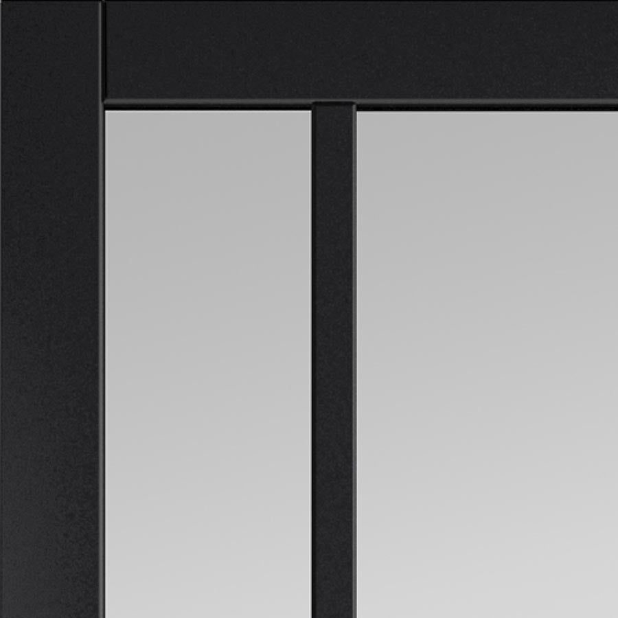 City Black Clear Glass Internal Door