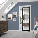 City Black Clear Glass Internal Door