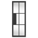 Civic Black Clear Glass Internal Door