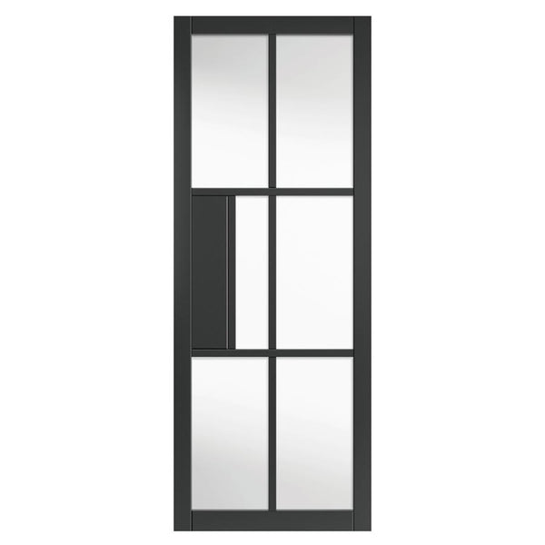 Civic Black Clear Glass Internal Door