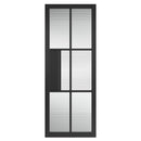 Civic Black Reeded Glass Internal Door