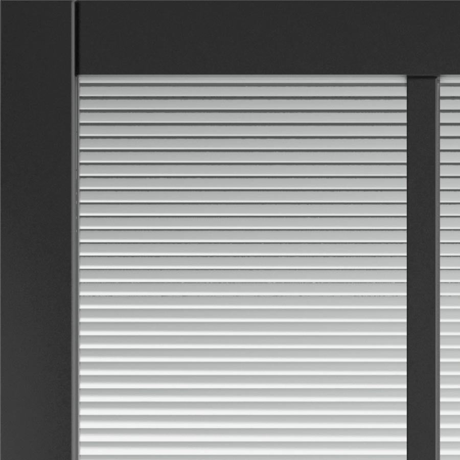 Civic Black Reeded Glass Internal Door