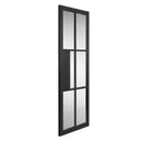 Civic Black Reeded Glass Internal Door
