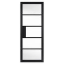 Metro Black Clear Glass Internal Door
