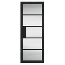 Metro Black Reeded Glass Internal Door