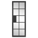 Plaza Black Clear Glass Internal Door