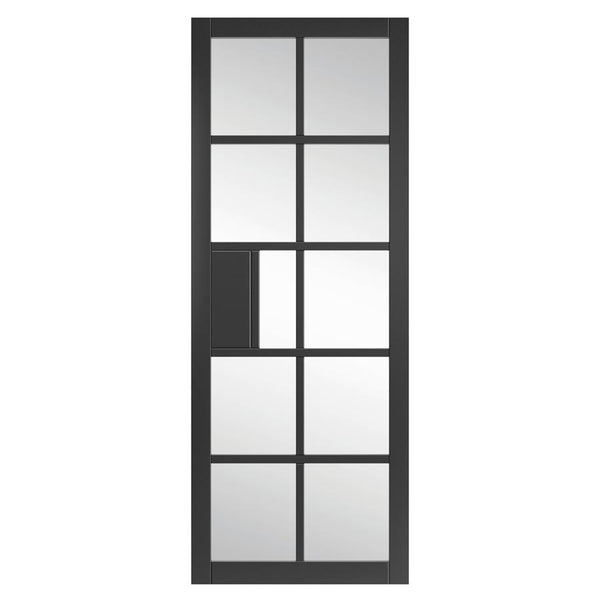Plaza Black Clear Glass Internal Door