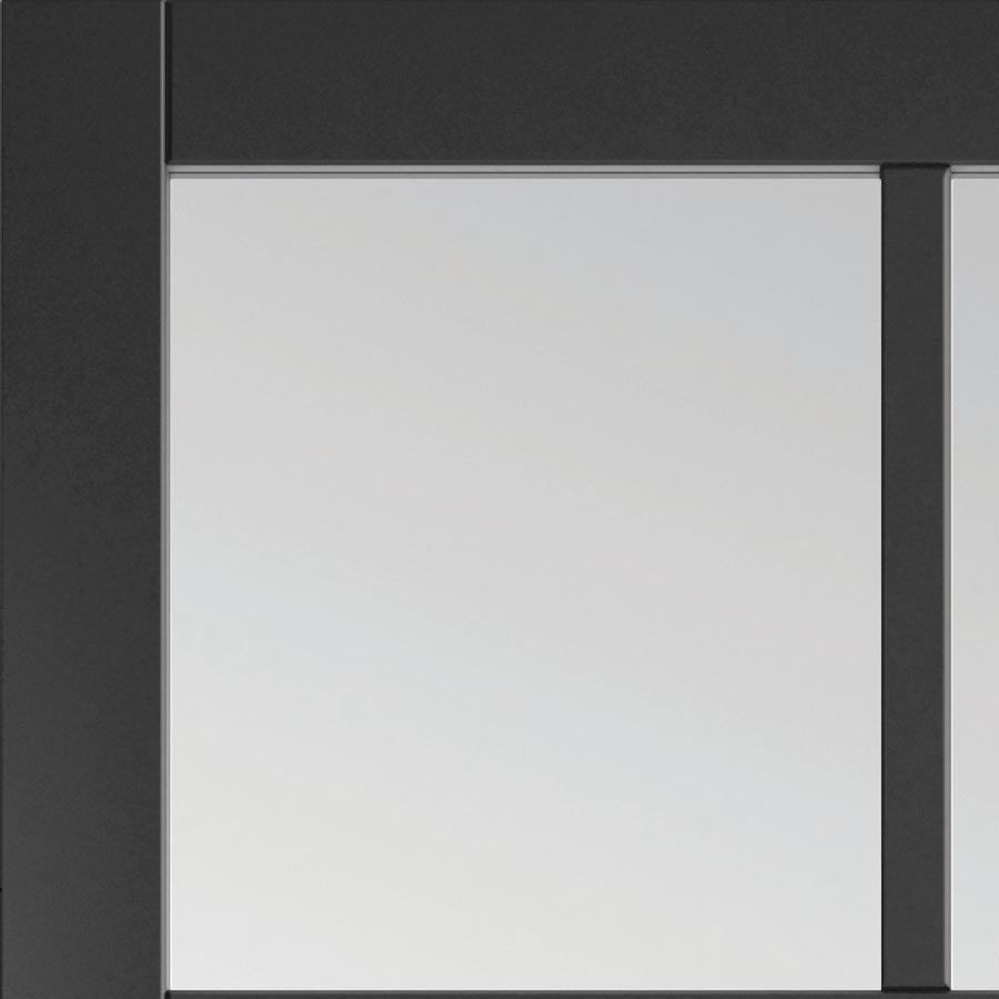 Plaza Black Clear Glass Internal Door