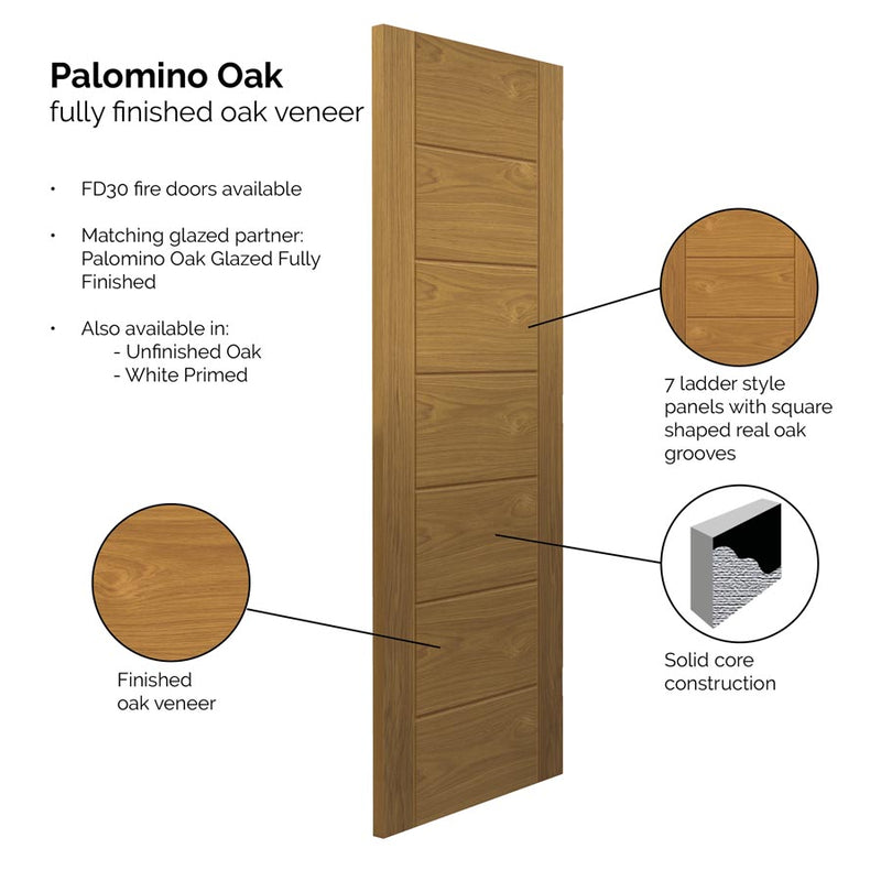 Palomino Oak Pre-Finished Internal Fire Door