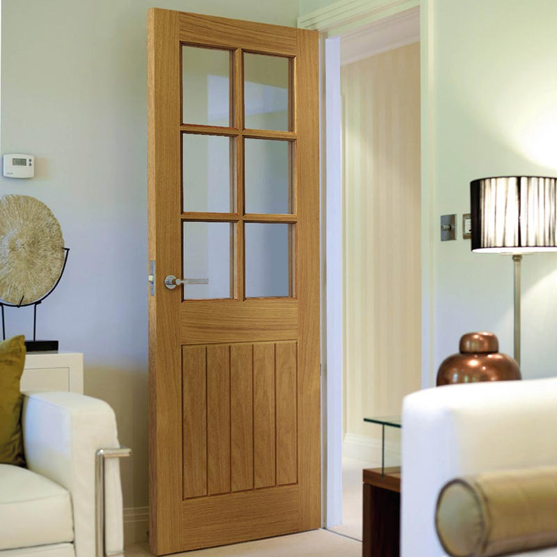 Thames Oak 6 Light Pre-Finished Internal Door