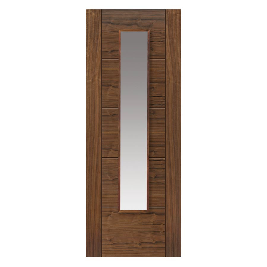 Tigris Walnut Slim Glazed Internal Door