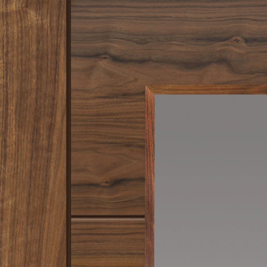 Tigris Walnut Slim Glazed Internal Door