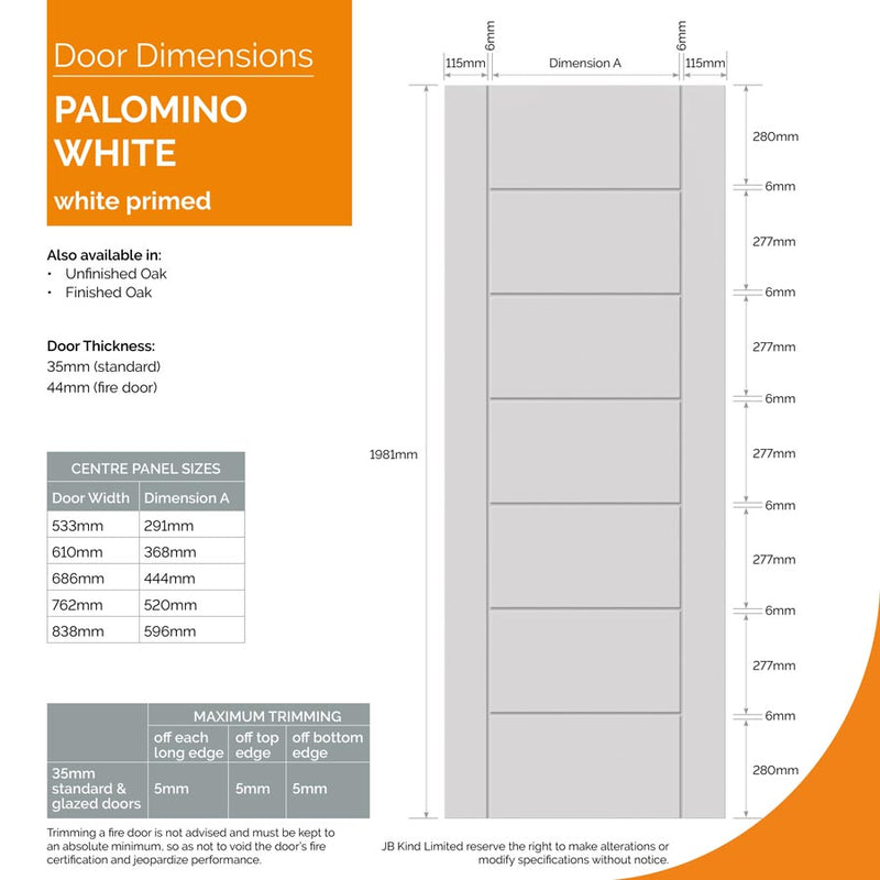 Palomino White Primed Internal Fire Door
