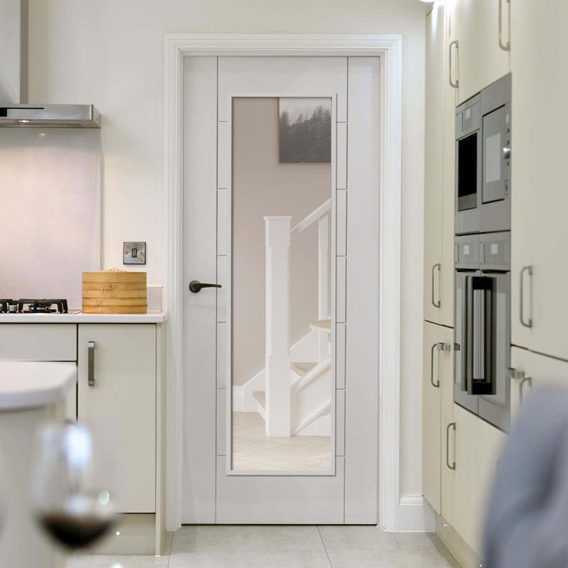 Palomino White Primed Clear Glazed Internal Door
