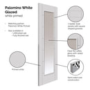 Palomino White Primed Clear Glazed Internal Door