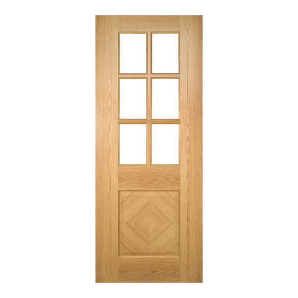 Kensington Prefinished Oak Bevelled Glazed Internal Door