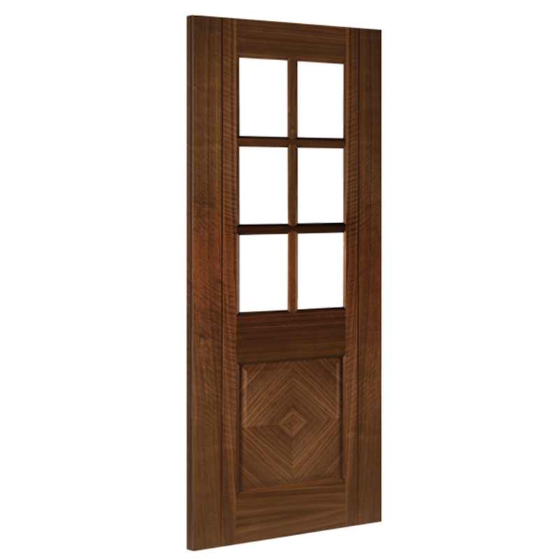 Kensington Prefinished Walnut Bevelled Glazed Internal Door