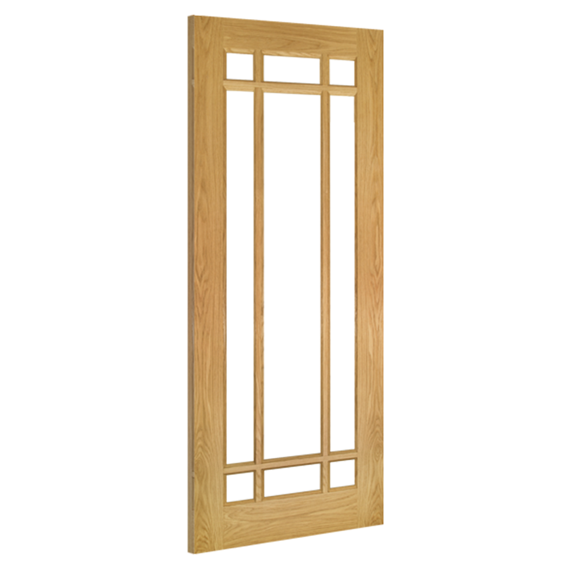 Kerry Unfinished Oak Bevelled Glazed Internal Door