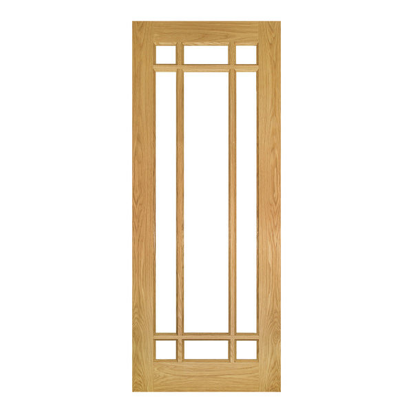 Kerry Unfinished Oak Bevelled Glazed Internal Door