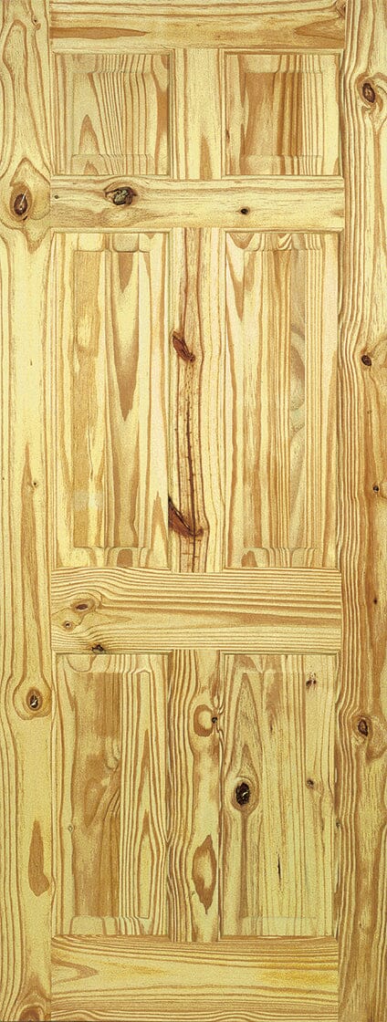 Knotty Pine 6 Panel Unfinished Internal Door Internal Door LPD Doors 