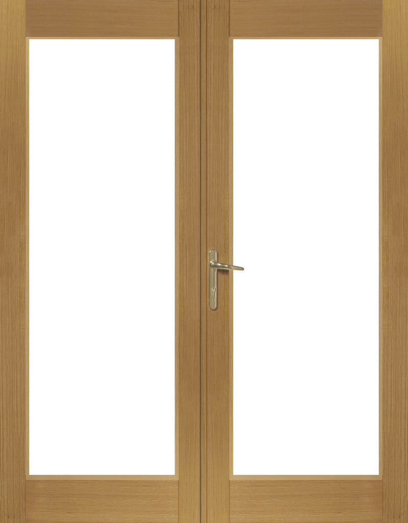 La Porte French Door Set In Pre-Finished External Oak (Brass Hardware) External French Doors XL Joinery 1190 x 2074 x 44mm 