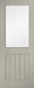 Light Grey Laminate Cottage Glazed Pre-Finished Internal Door Internal Door LPD Doors 
