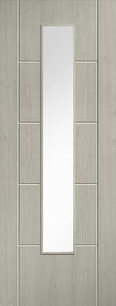 Light Grey Laminate Ladder Glazed Pre-Finished Internal Door Internal Door LPD Doors 