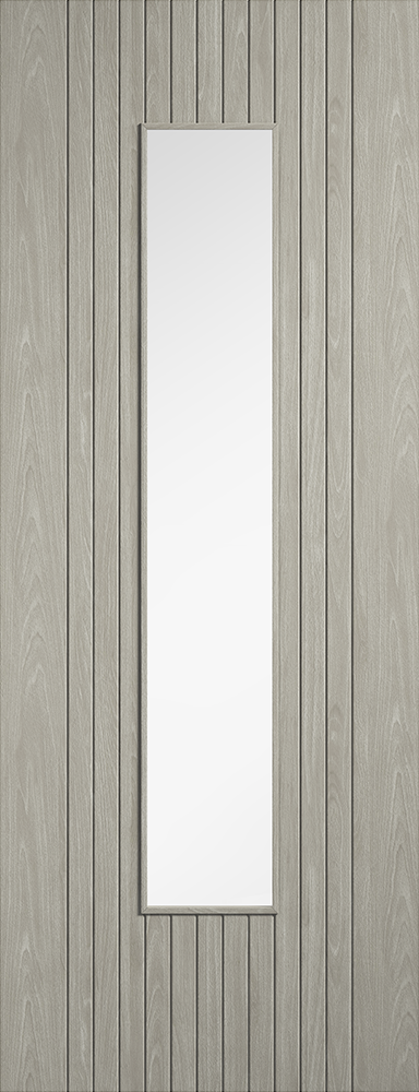 Light Grey Laminate Sydney Glazed Pre-Finished Internal Door