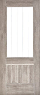 Light Grey Laminated Mexicano Glazed Pre-Finished Internal Door Internal Door LPD Doors 