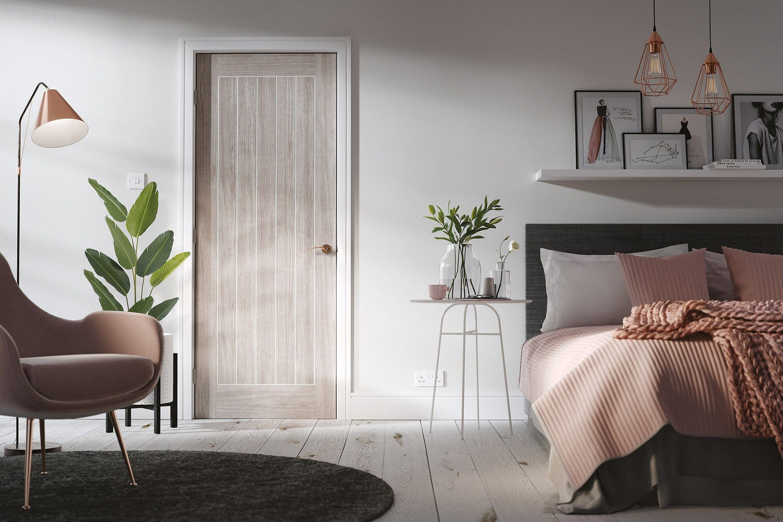 Light Grey Laminated Mexicano Pre-Finished Internal Fire Door FD30 Internal Fire Door LPD Doors 