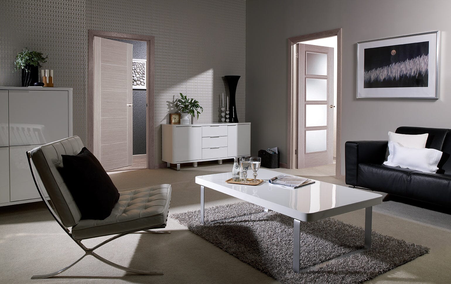 Light Grey Vancouver 4 Light Pre-Finished Internal Door Internal Door LPD Doors 