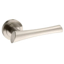 Mediterranean Corsica Lever Round Rose in Satin Nickel Lever on Round Rose Atlantic 
