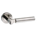 Mediterranean Palermo Lever Round Rose in Satin Nickel/Polished Nickel Lever on Round Rose Atlantic 