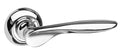 Mediterranean Malta Lever Round "C" Rose in Polished Chrome Lever on Round Rose Atlantic 