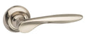 Mediterranean Malta Lever Round "C" Rose in Satin Nickel Lever on Round Rose Atlantic 