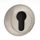 Mediterranean Euro Escutcheon Round "C" Rose in Satin Nickel Escutcheon Atlantic 