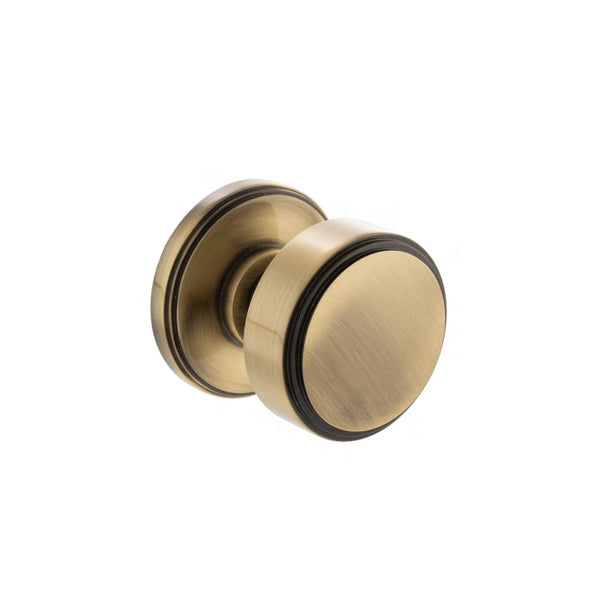 Millhouse Brass Boulton Solid Brass Stepped Mortice Door Knob on Concealed Fix Rose