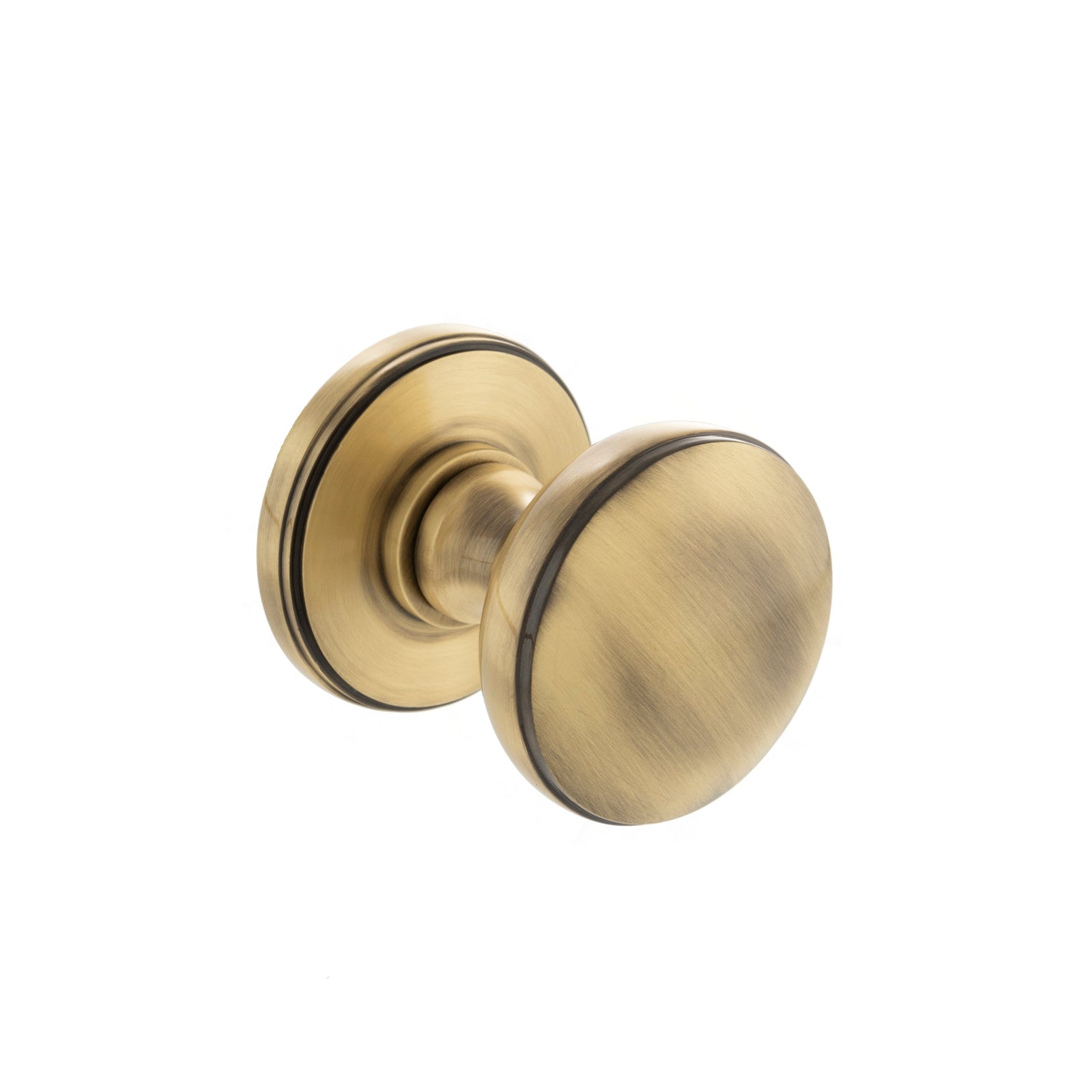 Millhouse Brass Edison Solid Brass Domed Mortice Knob Concealed Fix Rose in Antique Brass Mortice Knob Atlantic 